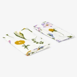 Fashion Flying Tiger Baumwollservietten mit Blumendruck - 2 Stk