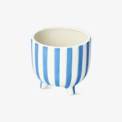 Outlet Flying Tiger Blau gestreifter Blumentopf