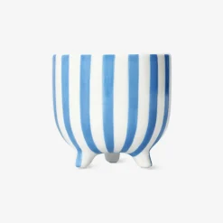 Outlet Flying Tiger Blau gestreifter Blumentopf