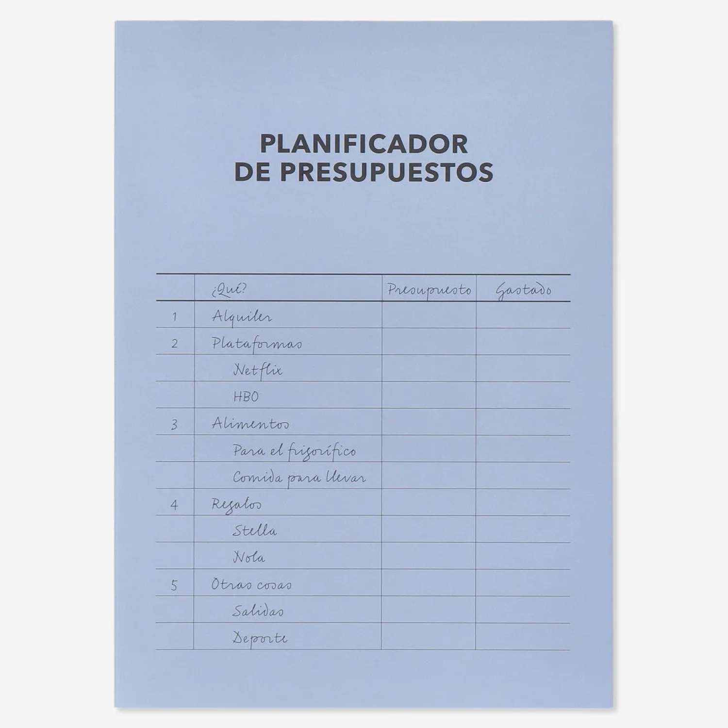 Clearance Flying Tiger Budget-Planer. Spanisch