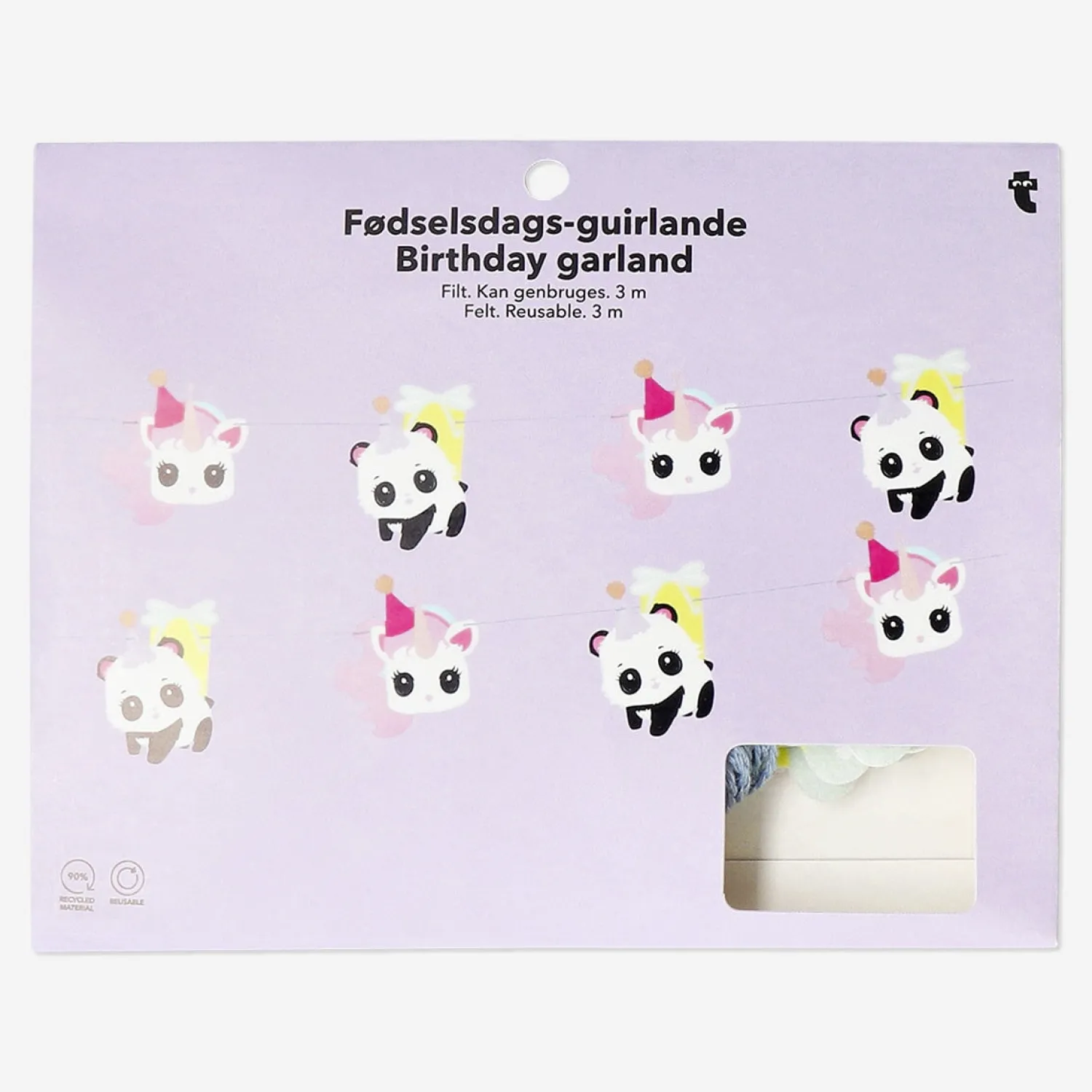 Outlet Flying Tiger Geburtstagsgirlande mit Filztieren - 300 cm