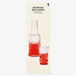 Sale Flying Tiger Glasflasche mit Trinkglas - 770 ml