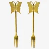 Sale Flying Tiger Goldene Snackgabeln mit Schmetterlingen - 2 Stk