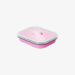 Clearance Flying Tiger Kollapsible rosa Lunchbox mit Spork