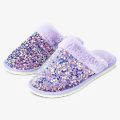 Discount Flying Tiger Lila Pailletten Hausschuhe - 40/41