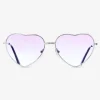 Clearance Flying Tiger Lila Sonnenbrille in Herzform