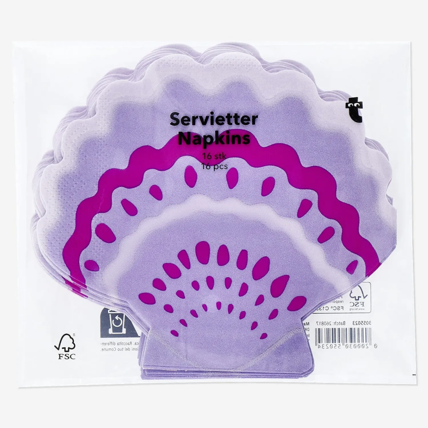Sale Flying Tiger Meeresmuschel-Servietten. 16 Stk