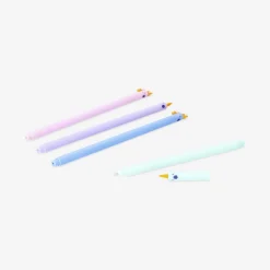 Hot Flying Tiger Mehrfarbige Gel-Tintenstifte mit Papageienaufsatz - 4 Stk