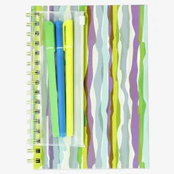 Fashion Flying Tiger Notizbuch mit schwarzen Seiten und Gel-Tintenstiften - A5