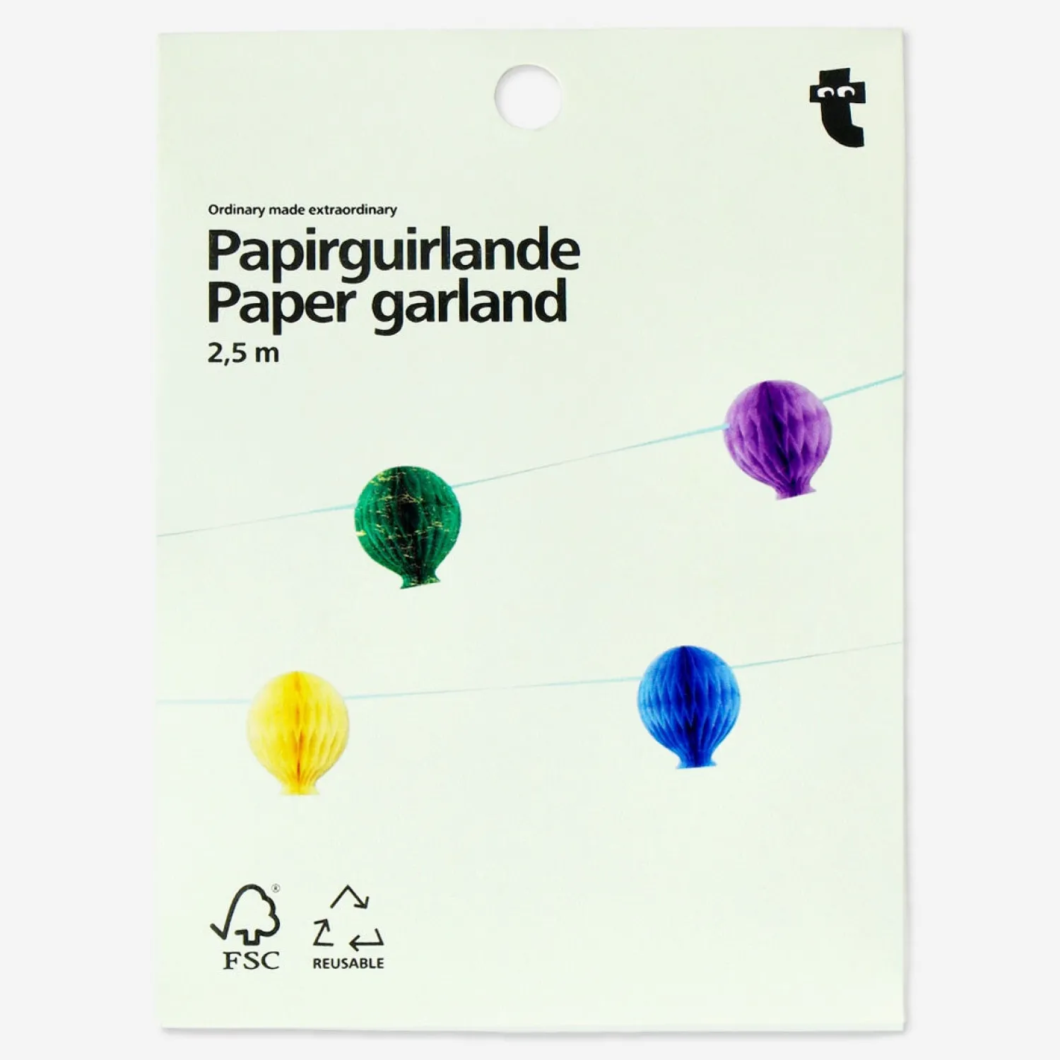 Clearance Flying Tiger Papiergirlande. 250 cm
