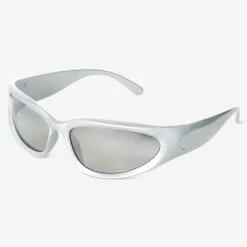 Hot Flying Tiger Racer-Sonnenbrille in Silber