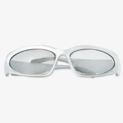 Hot Flying Tiger Racer-Sonnenbrille in Silber