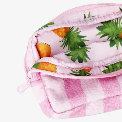 Sale Flying Tiger Rosa Kosmetiktasche mit Streifen und Ananasdruck