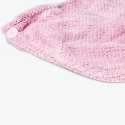 Fashion Flying Tiger Rosa Plüsch-Haartuch mit Dreh-Knopf-Design