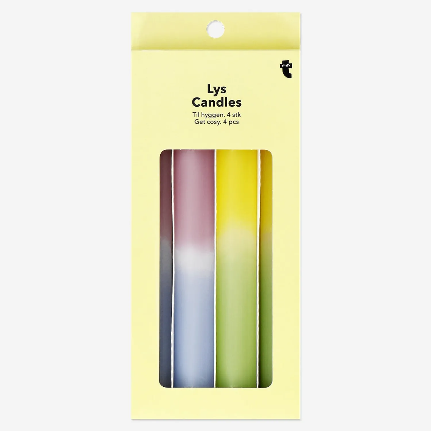 New Flying Tiger Rote Dip-Dye-Kerzen - 4 Stk
