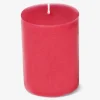 Outlet Flying Tiger Rustikale rote Stumpenkerze - 8 cm