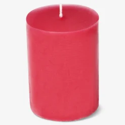 Outlet Flying Tiger Rustikale rote Stumpenkerze - 8 cm