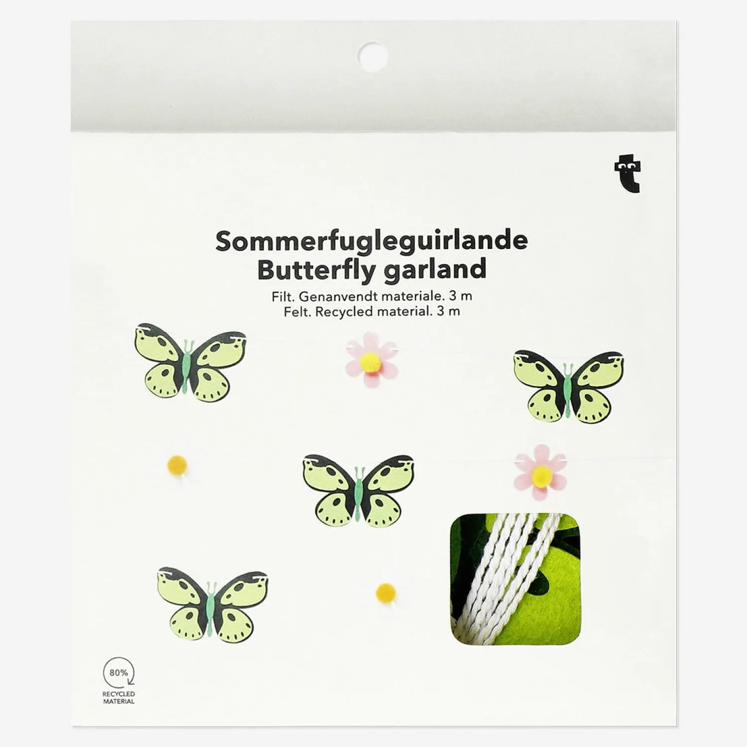 Online Flying Tiger Schmetterlingsgirlande aus Filz - 300 cm