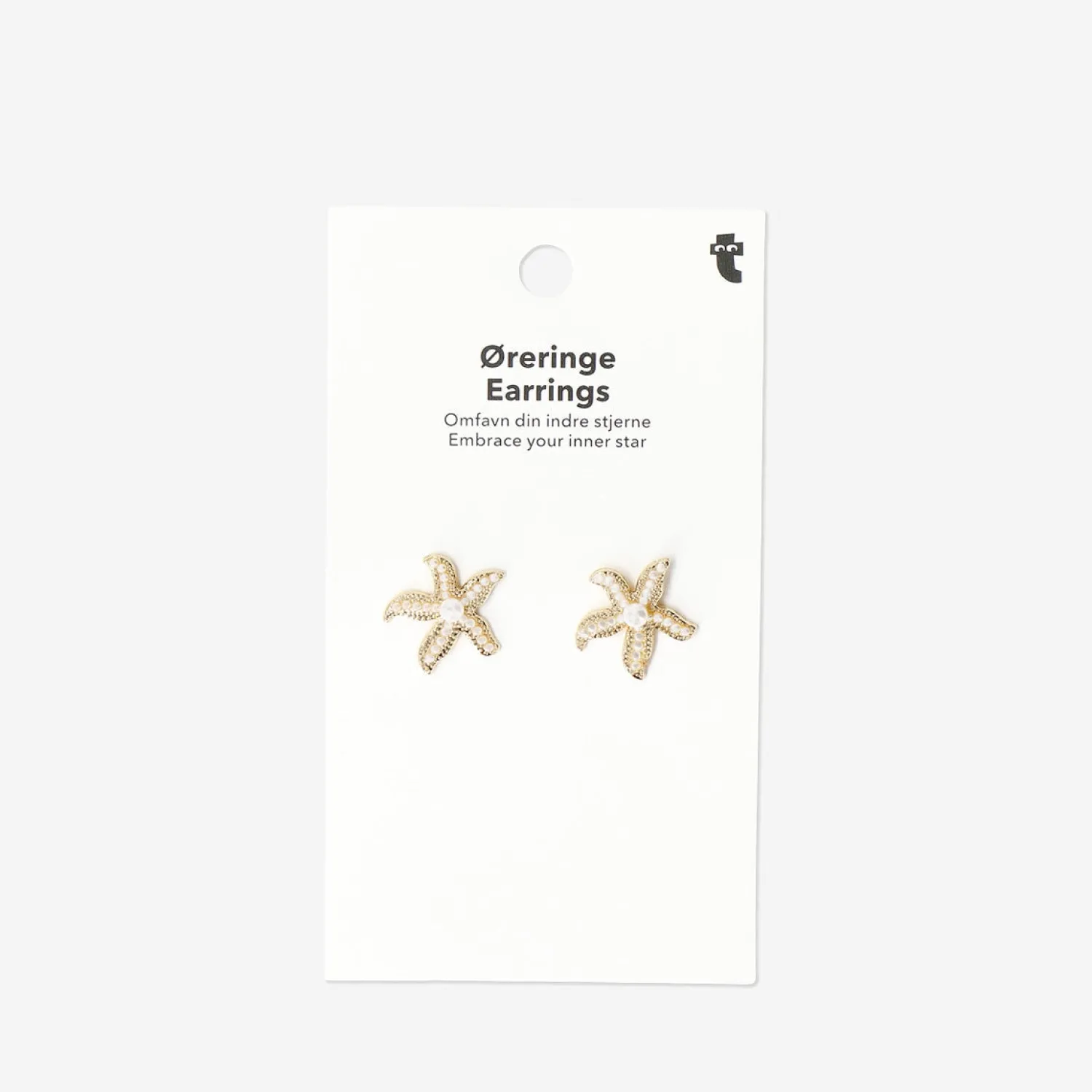Fashion Flying Tiger Seestern-Ohrringe mit Perlen