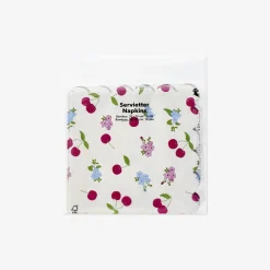 Fashion Flying Tiger Servietten mit Blumen und Kirschen - 16 Stk