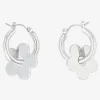 Sale Flying Tiger Silberne Blumenring-Ohrringe - 2 Stk