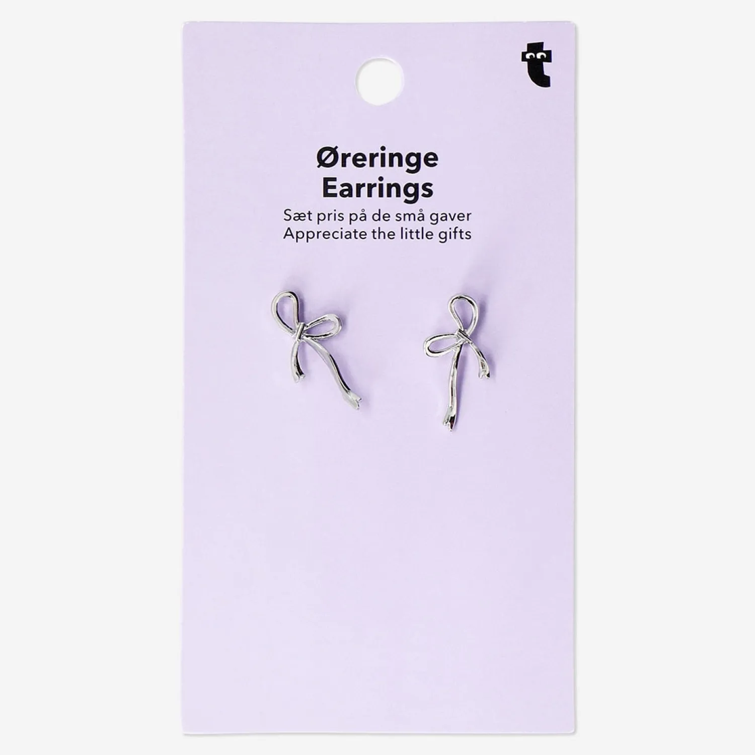 Online Flying Tiger Silberne Schleifen-Ohrringe - 2 Stk