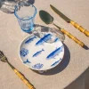 Fashion Flying Tiger Teller mit blauem Fischmotiv - 16 cm