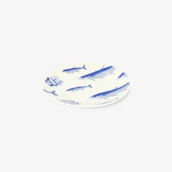 Fashion Flying Tiger Teller mit blauem Fischmotiv - 16 cm