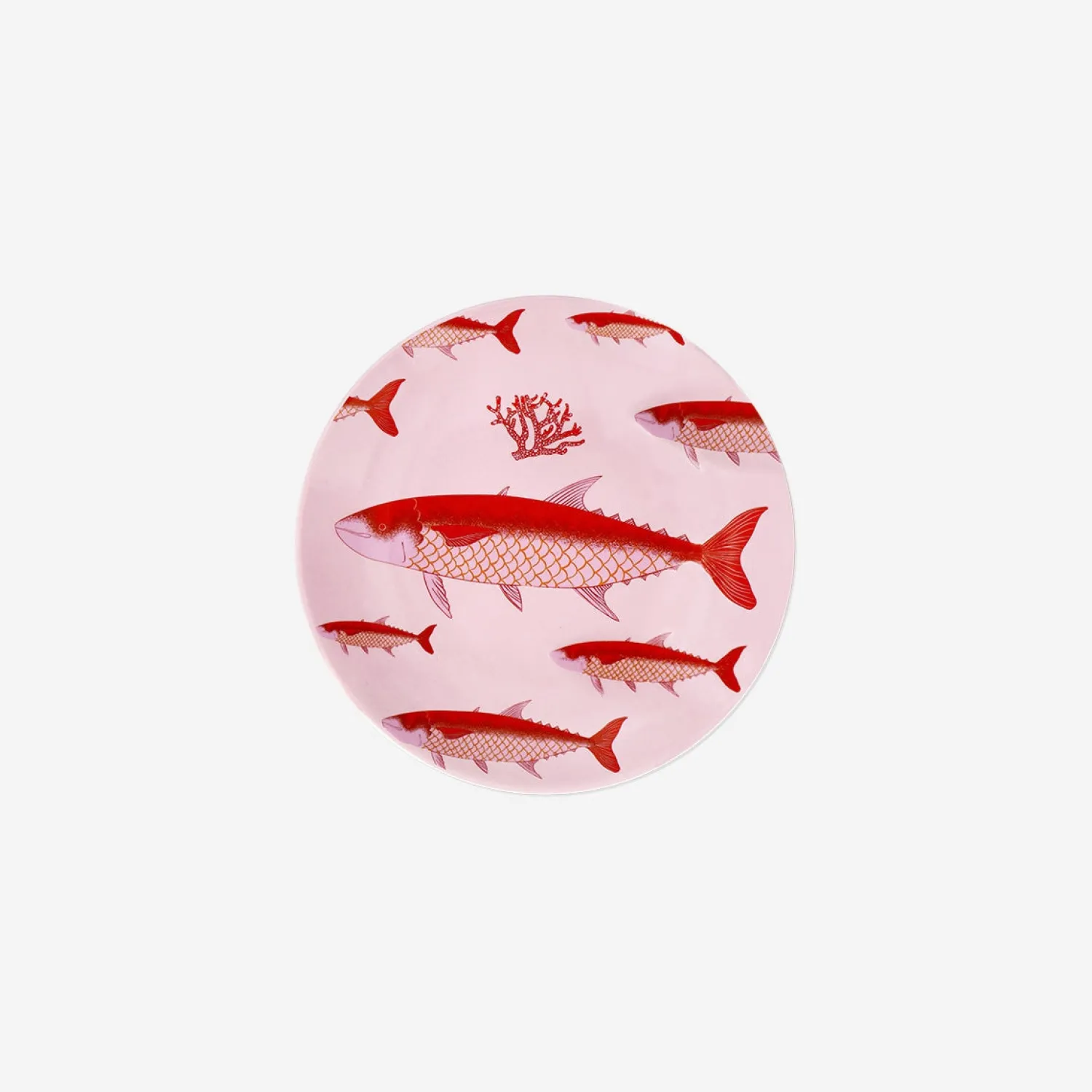 Outlet Flying Tiger Teller mit rosa Fischmotiv - 16 cm