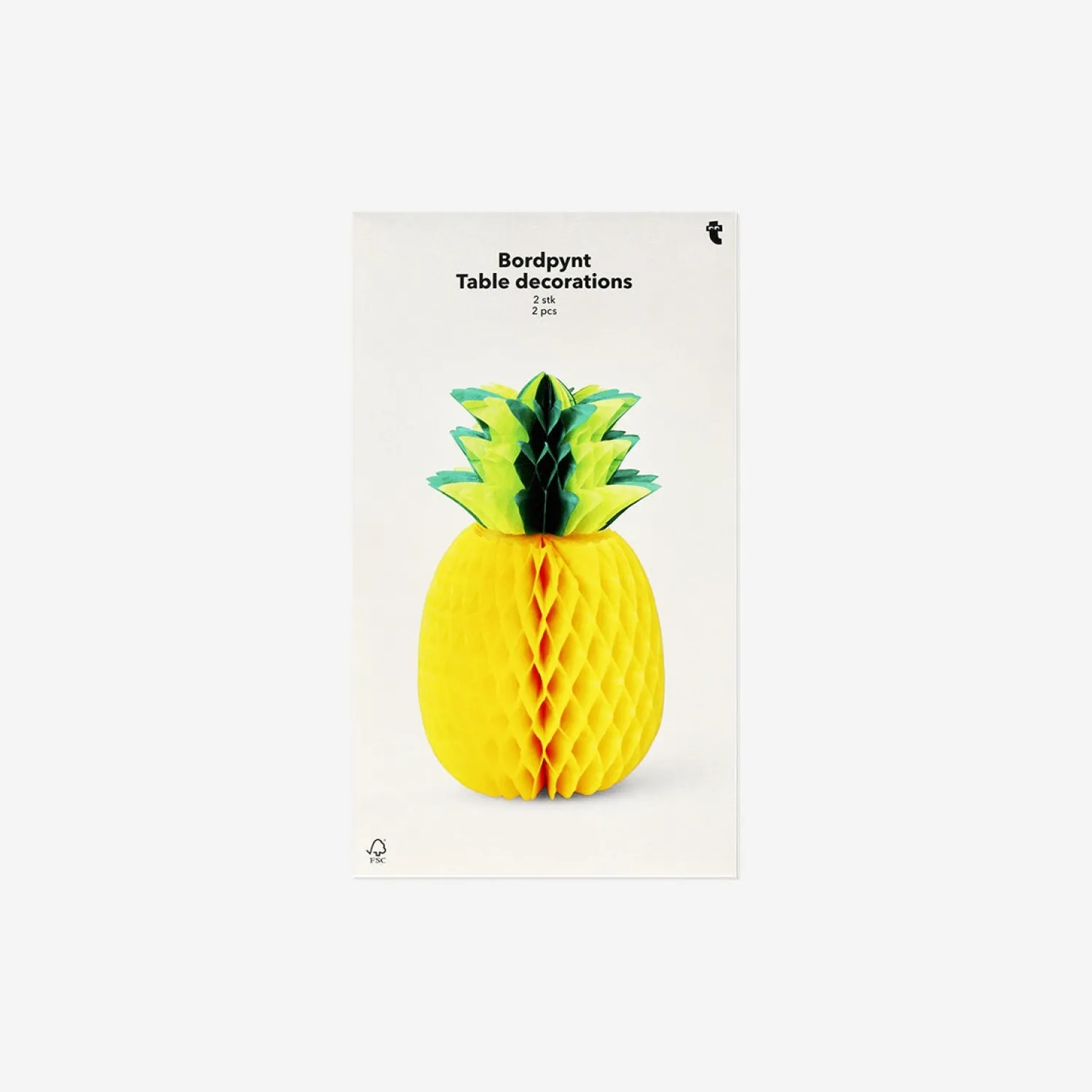 Clearance Flying Tiger Tischdekoration als Papierwabenananas - 2 Stk