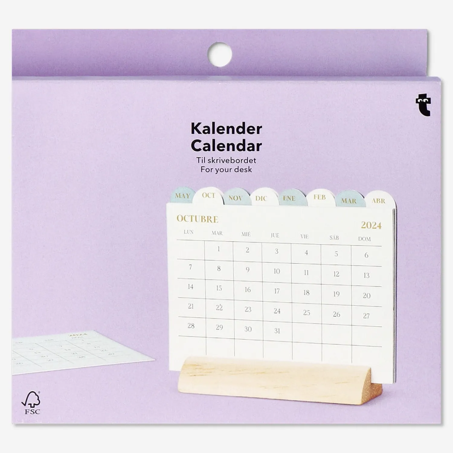 Discount Flying Tiger Tischkalender mit Holzhalterung - Spanisch