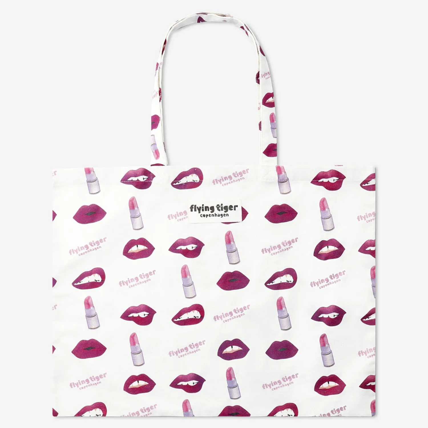 Best Flying Tiger Tote Tasche mit Lippen