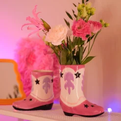Outlet Flying Tiger Vase in Form eines Cowboystiefels