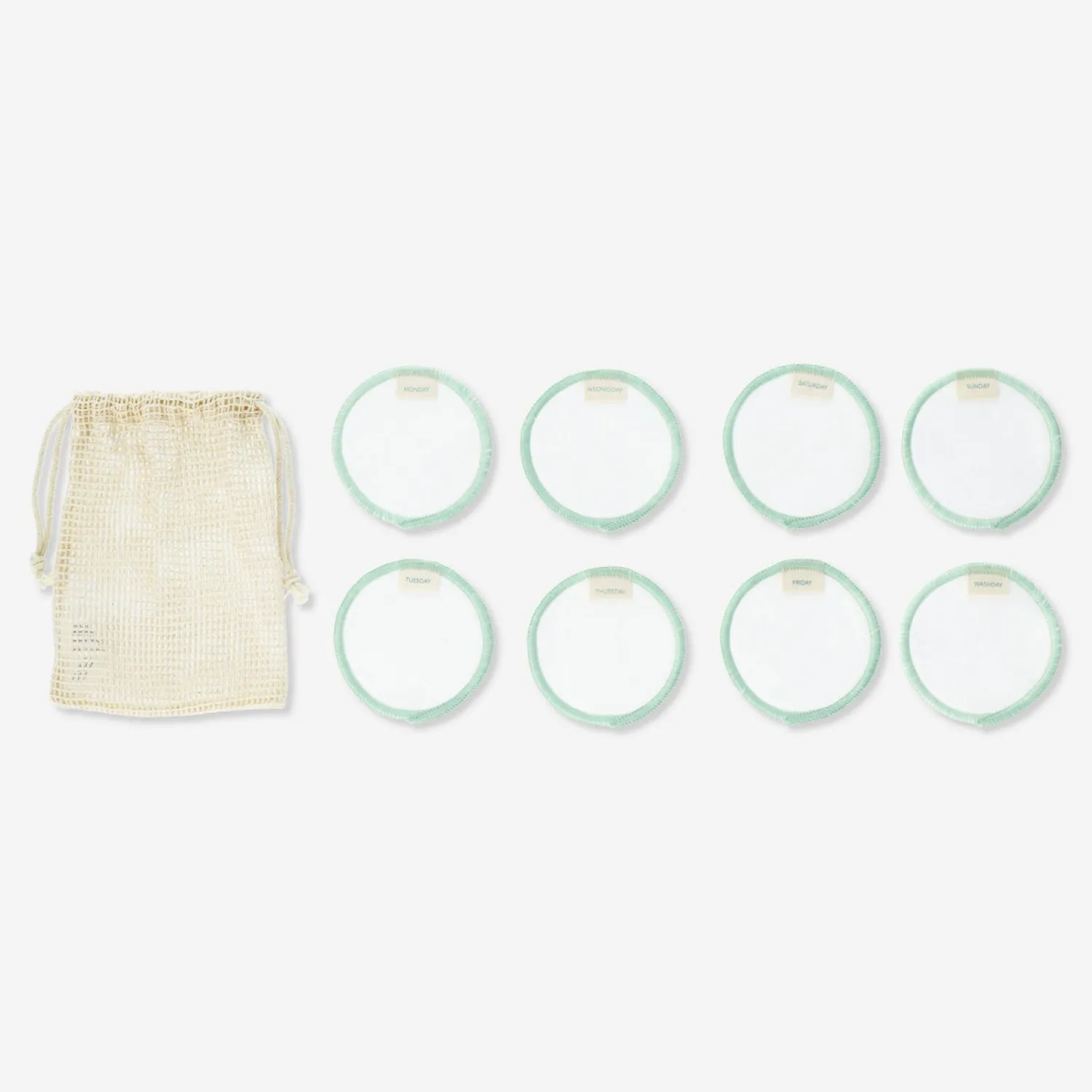 Fashion Flying Tiger Wiederverwendbare Wattepads mit Netzbeutel - 8 Stück