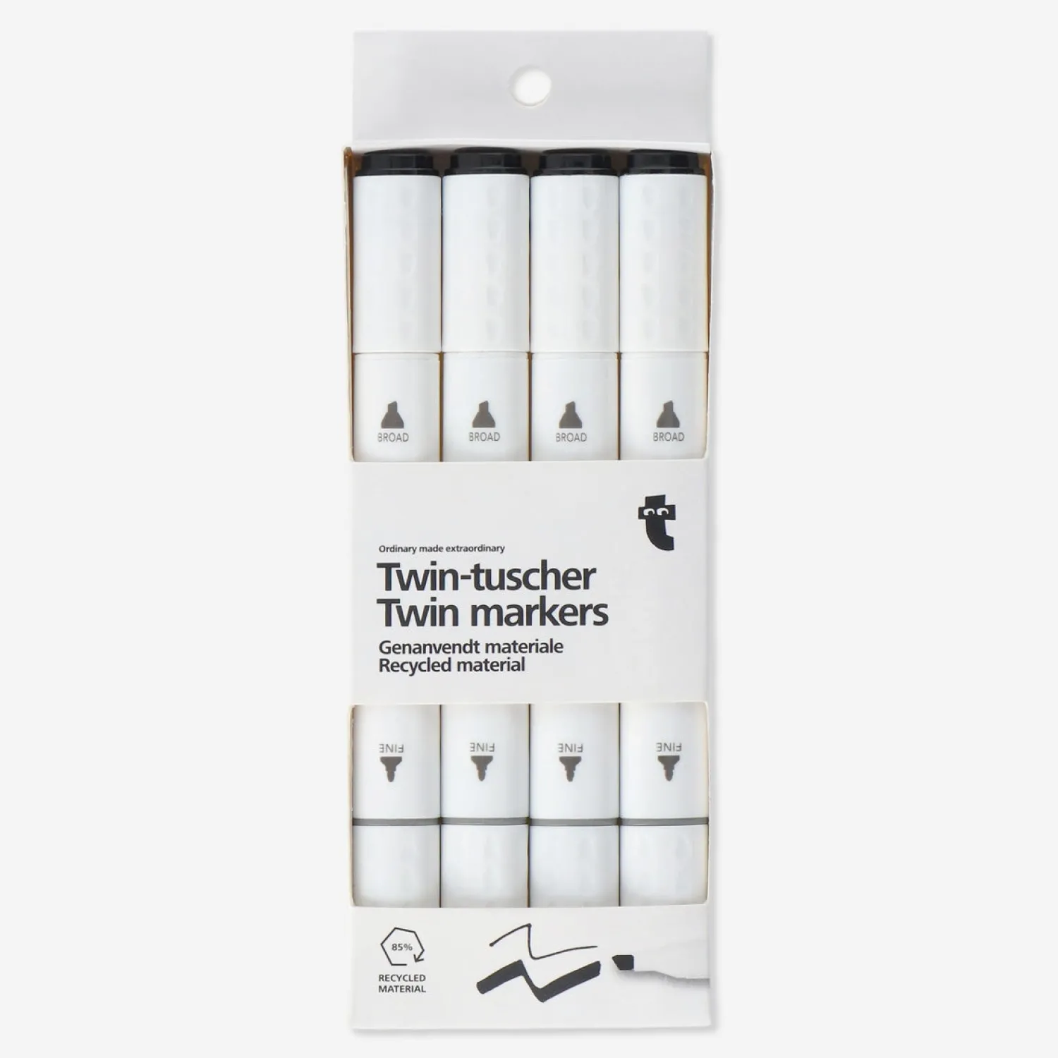 Fashion Flying Tiger Zwillingsmarker. 4 Stk